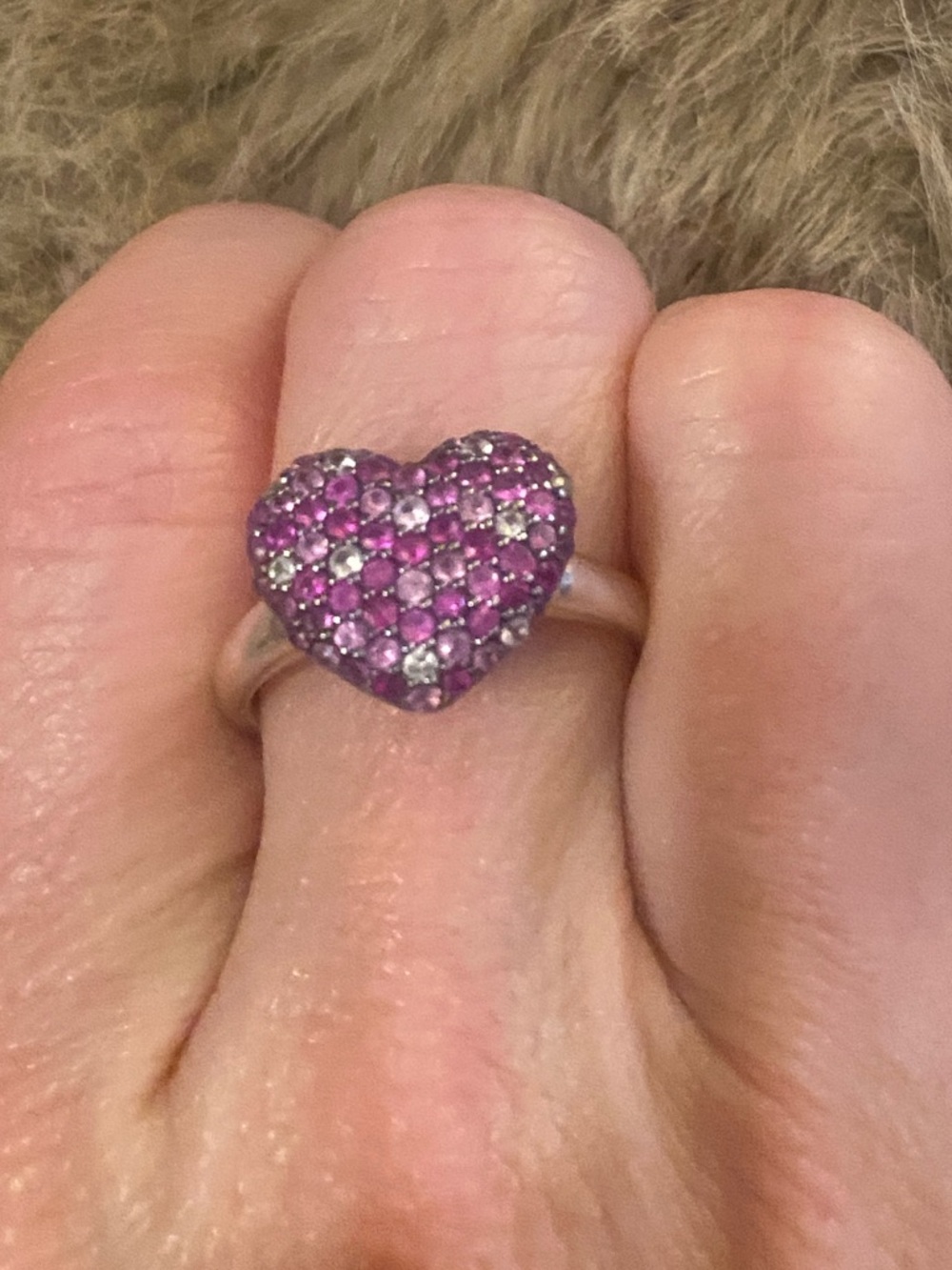 💖💜Stunning Sterling Heart Ring!💜💖 - Picture 3 of 9